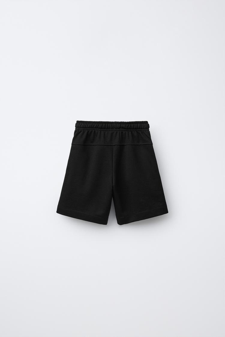 BERMUDA COTTON SHORTS - BLACK