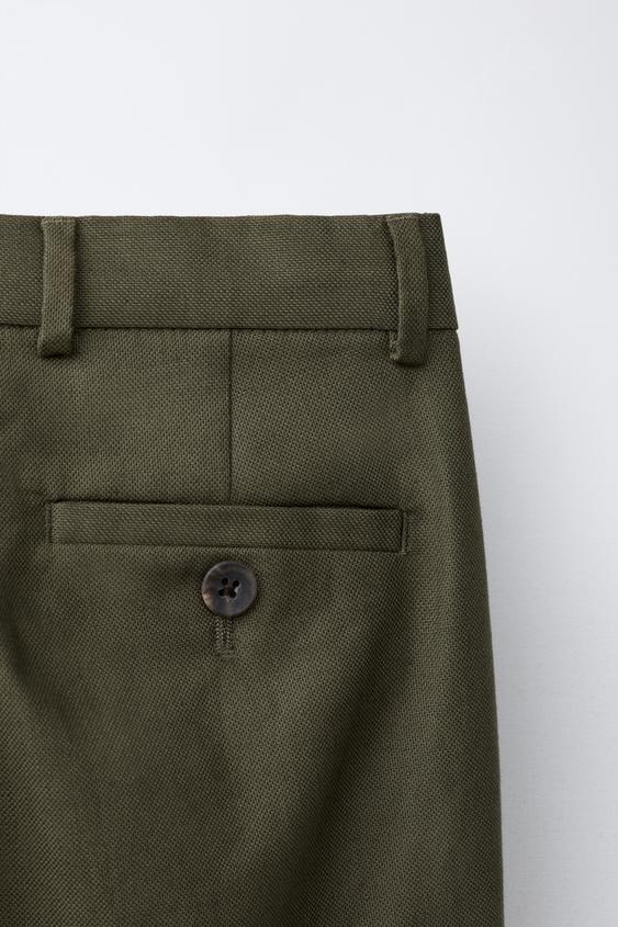FORMAL LINEN TROUSERS - KHAKI
