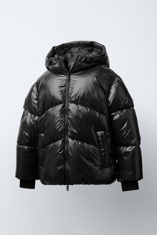 SHINY DOWN JACKET - BLACK