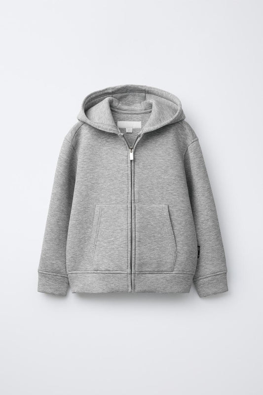 ZIP UP HOODIE - GREY