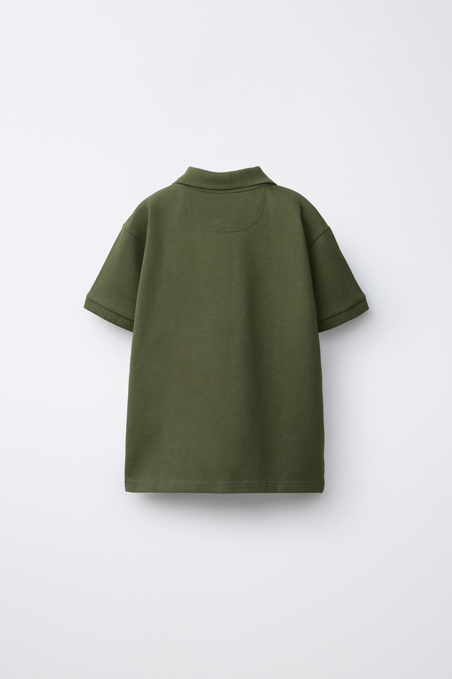 PIQUE COTTON SHORT SLEEVE POLO - MUSK GREEN