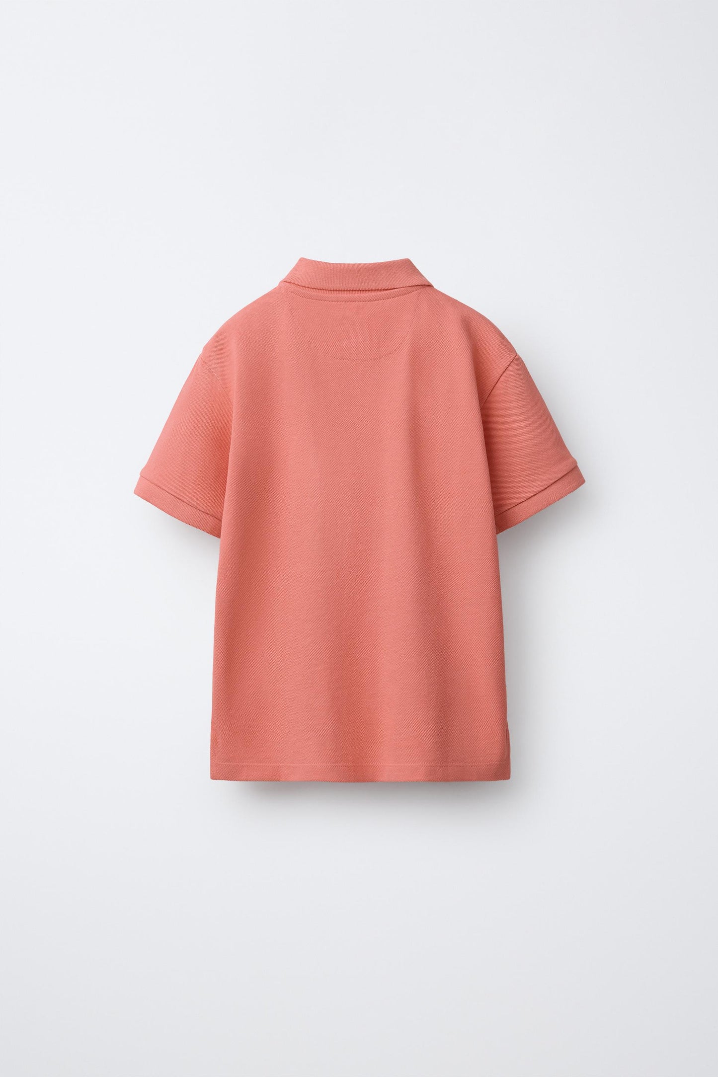 PIQUE COTTON SHORT SLEEVE POLO - PINK