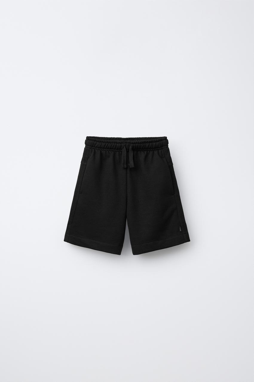 BERMUDA COTTON SHORTS - BLACK