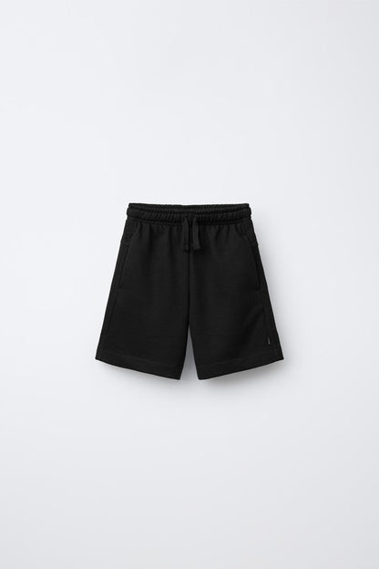 BERMUDA COTTON SHORTS - BLACK