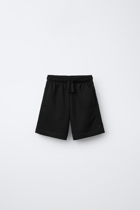 BERMUDA COTTON SHORTS - BLACK