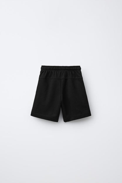BERMUDA COTTON SHORTS - BLACK