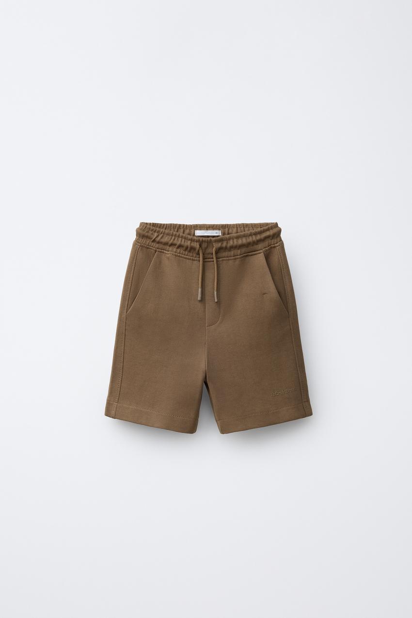 ACTIVE COTTON SHORTS - BROWN