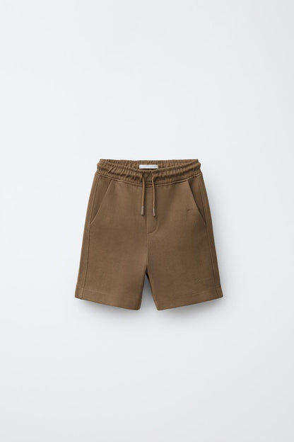 ACTIVE COTTON SHORTS - BROWN