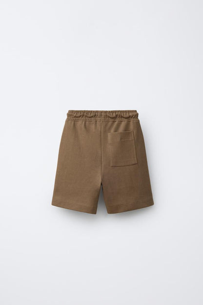 ACTIVE COTTON SHORTS - BROWN