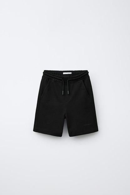 ACTIVE COTTON SHORTS - BLACK
