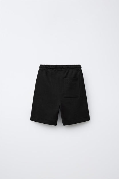 ACTIVE COTTON SHORTS - BLACK