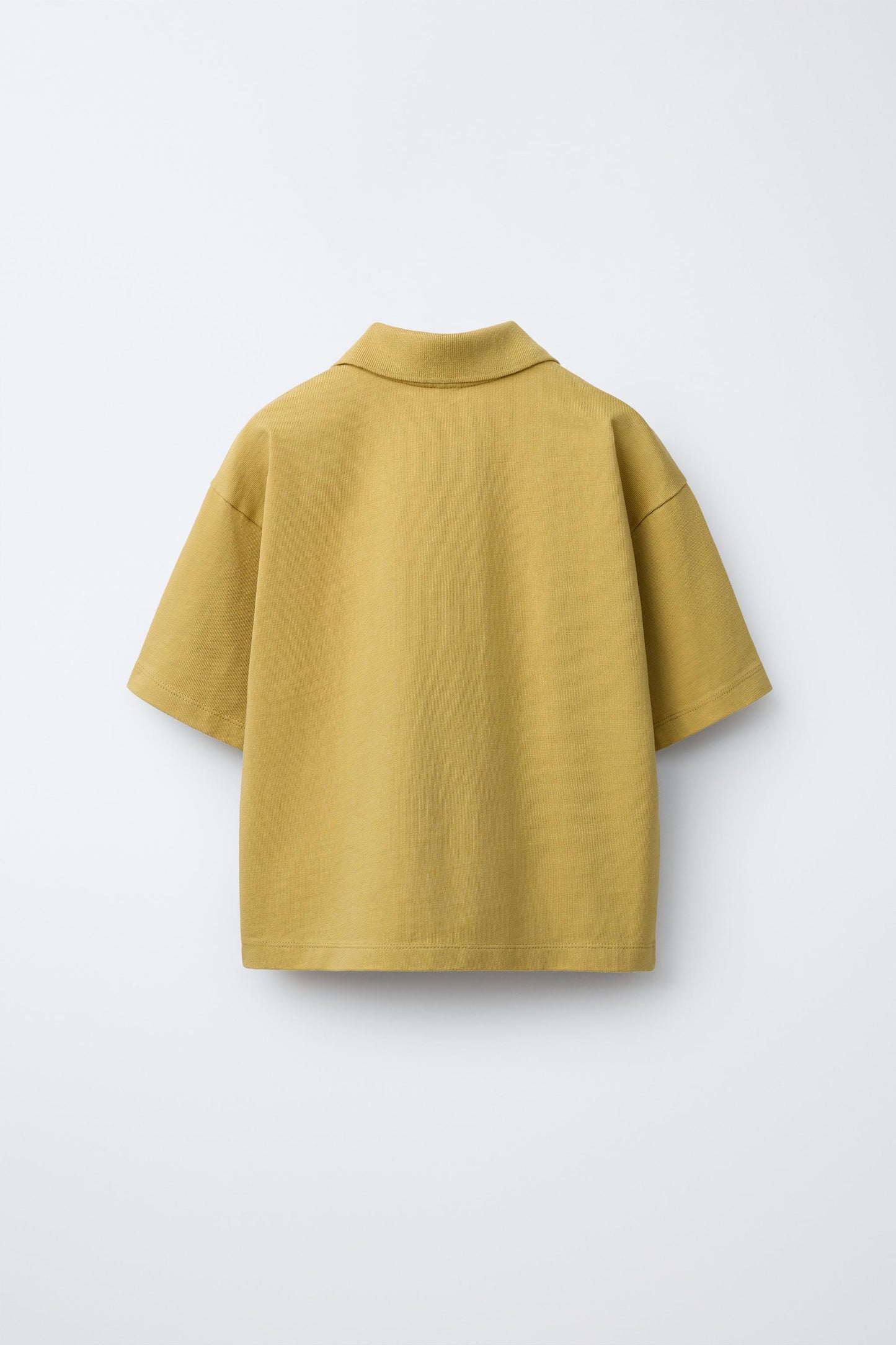 RELAXED OPEN COLLAR POLO - PALE ORANGE