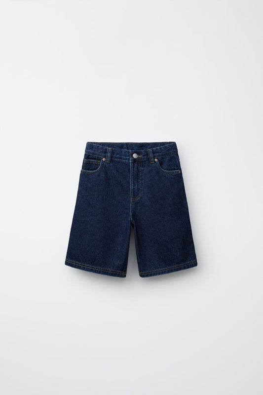 DENIM SHORTS - DARK BLUE