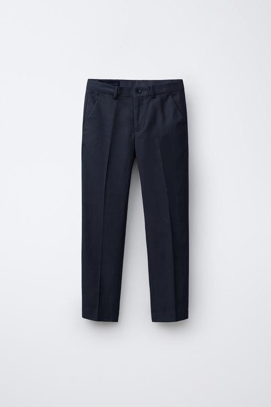 FORMAL LINEN TROUSERS - NAVY BLUE