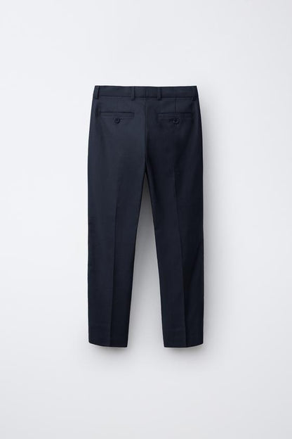 FORMAL LINEN TROUSERS - NAVY BLUE