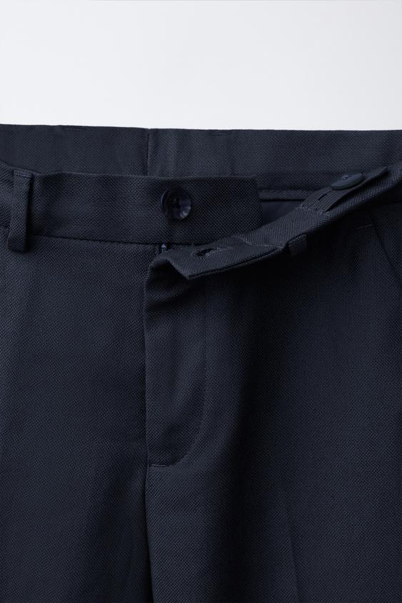FORMAL LINEN TROUSERS - NAVY BLUE