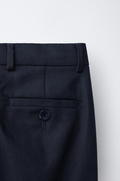 FORMAL LINEN TROUSERS - NAVY BLUE