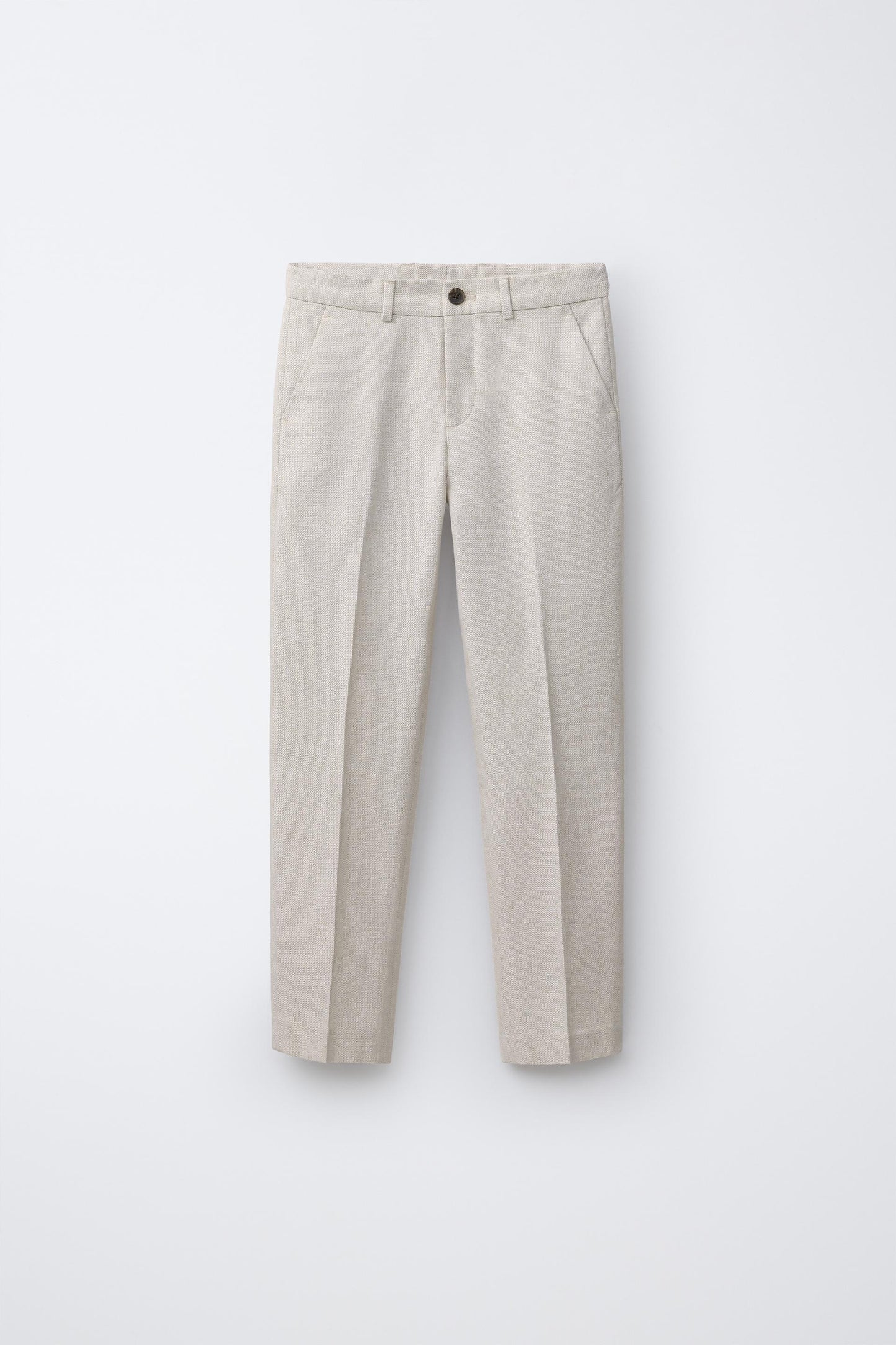 FORMAL LINEN TROUSERS - CREAM
