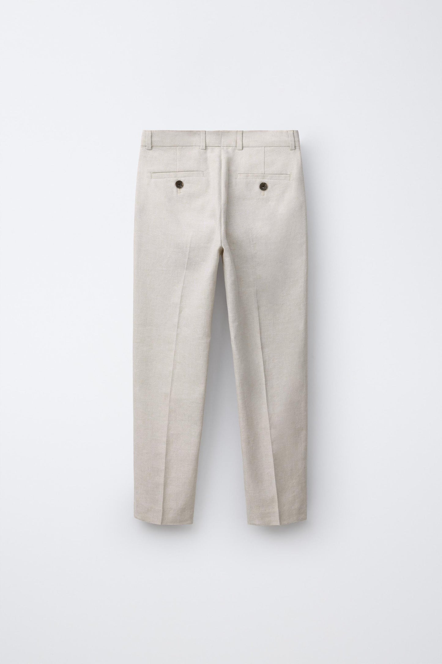 FORMAL LINEN TROUSERS - CREAM