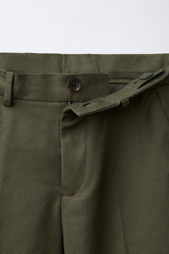 FORMAL LINEN TROUSERS - KHAKI