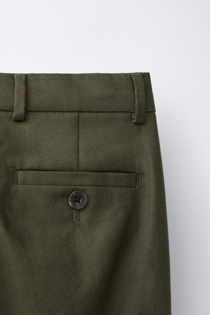 FORMAL LINEN TROUSERS - KHAKI