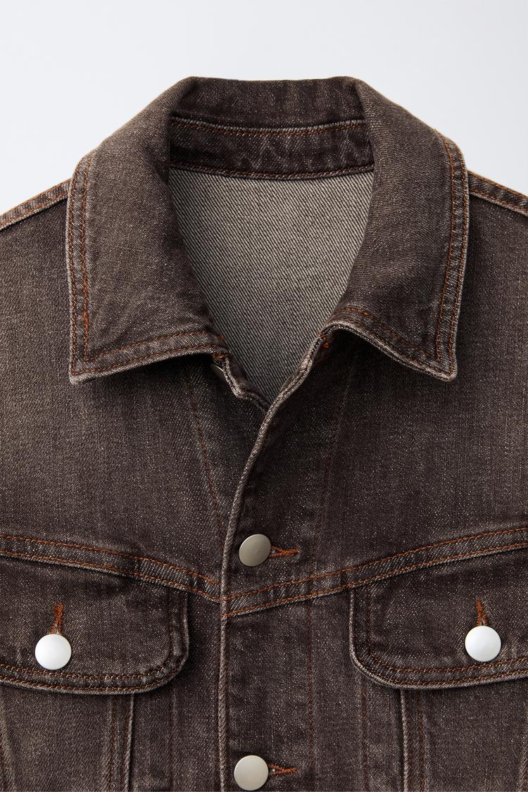 FADED DENIM JACKET - STONE