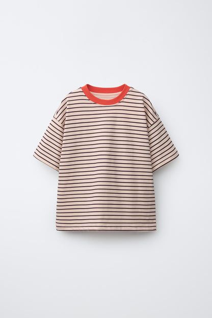 STRIPED SHORT SLEEVE - CONTRAST 01