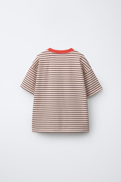 STRIPED SHORT SLEEVE - CONTRAST 01