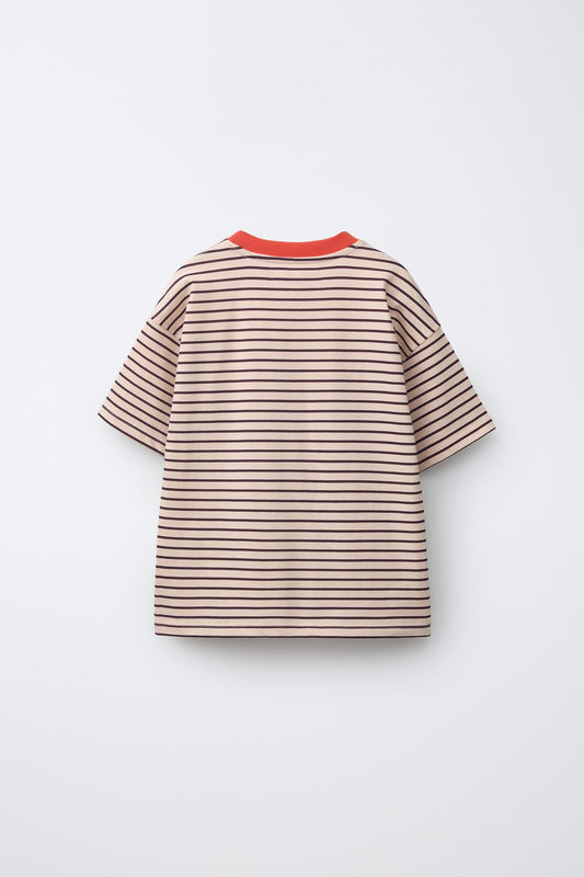 STRIPED SHORT SLEEVE - CONTRAST 01