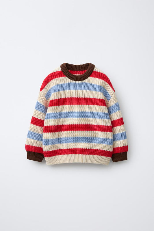HEAVY KNIT JUMPER - STRIPED