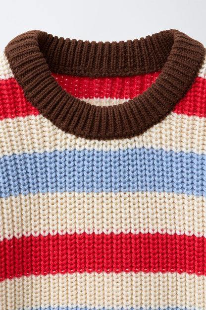 HEAVY KNIT JUMPER - STRIPED