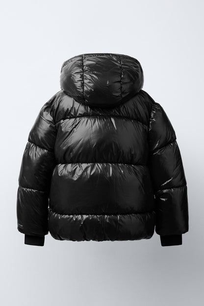 SHINY DOWN JACKET - BLACK