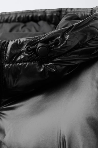SHINY DOWN JACKET - BLACK
