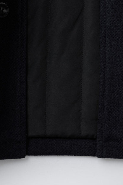 WOOL BLEND TRENCH - NAVY BLUE