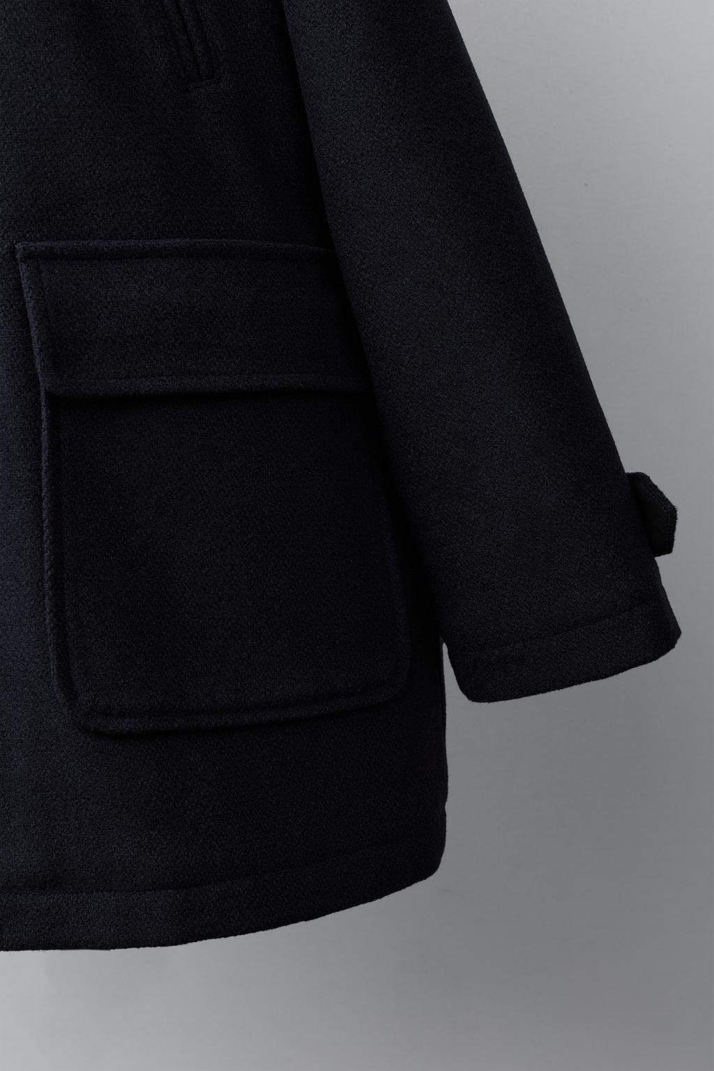WOOL BLEND TRENCH - NAVY BLUE