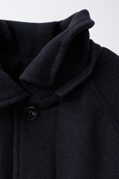 WOOL BLEND TRENCH - NAVY BLUE