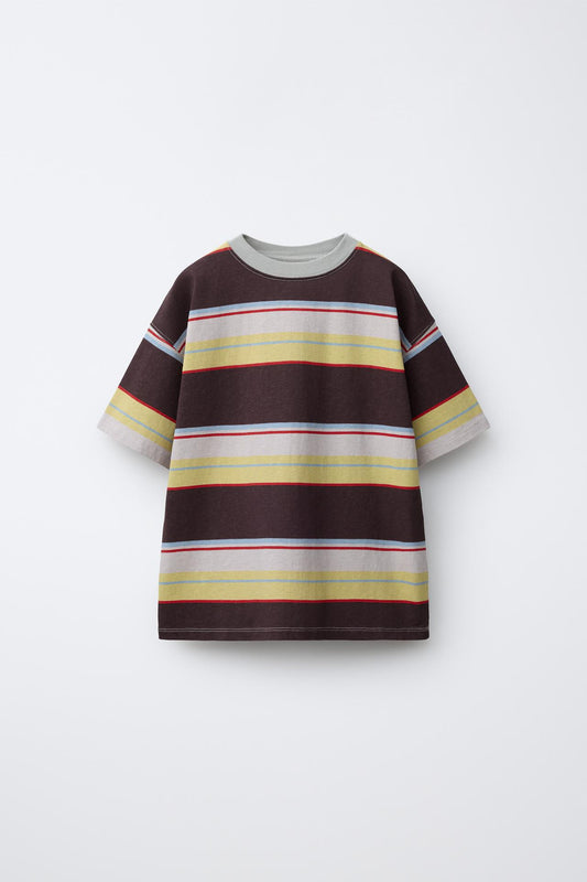 BLOCK STRIPE SHORT SLEEVE - BEACH