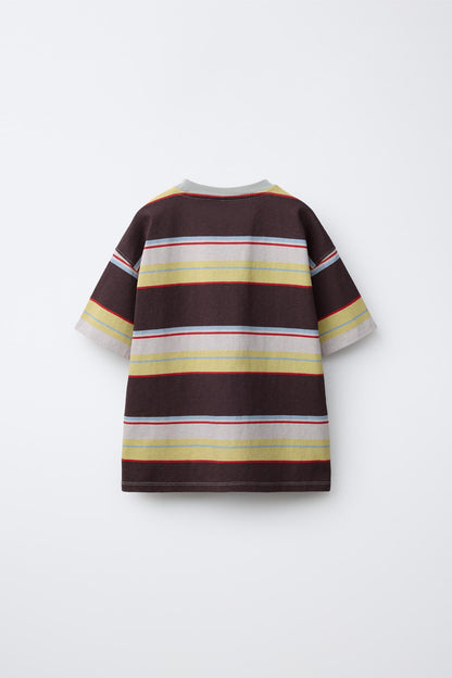 BLOCK STRIPE SHORT SLEEVE - BEACH