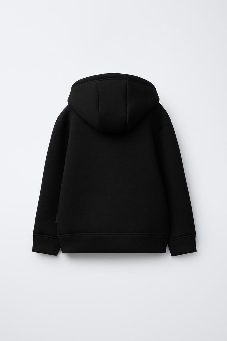 ZIP UP HOODIE - BLACK