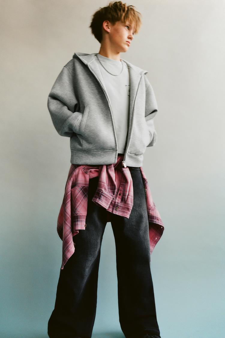 ZIP UP HOODIE - GREY