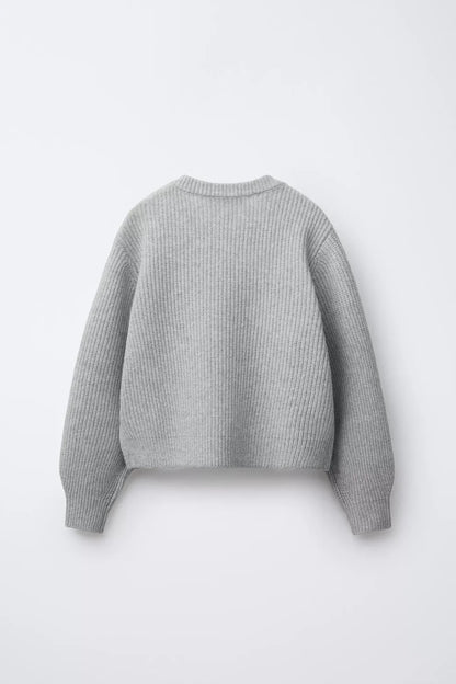 HEAVY KNIT JUMPER - GREY