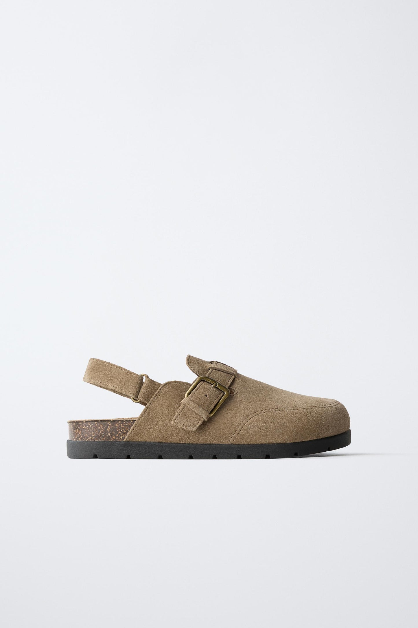 CORK FOOTBED SANDALS - BROWN