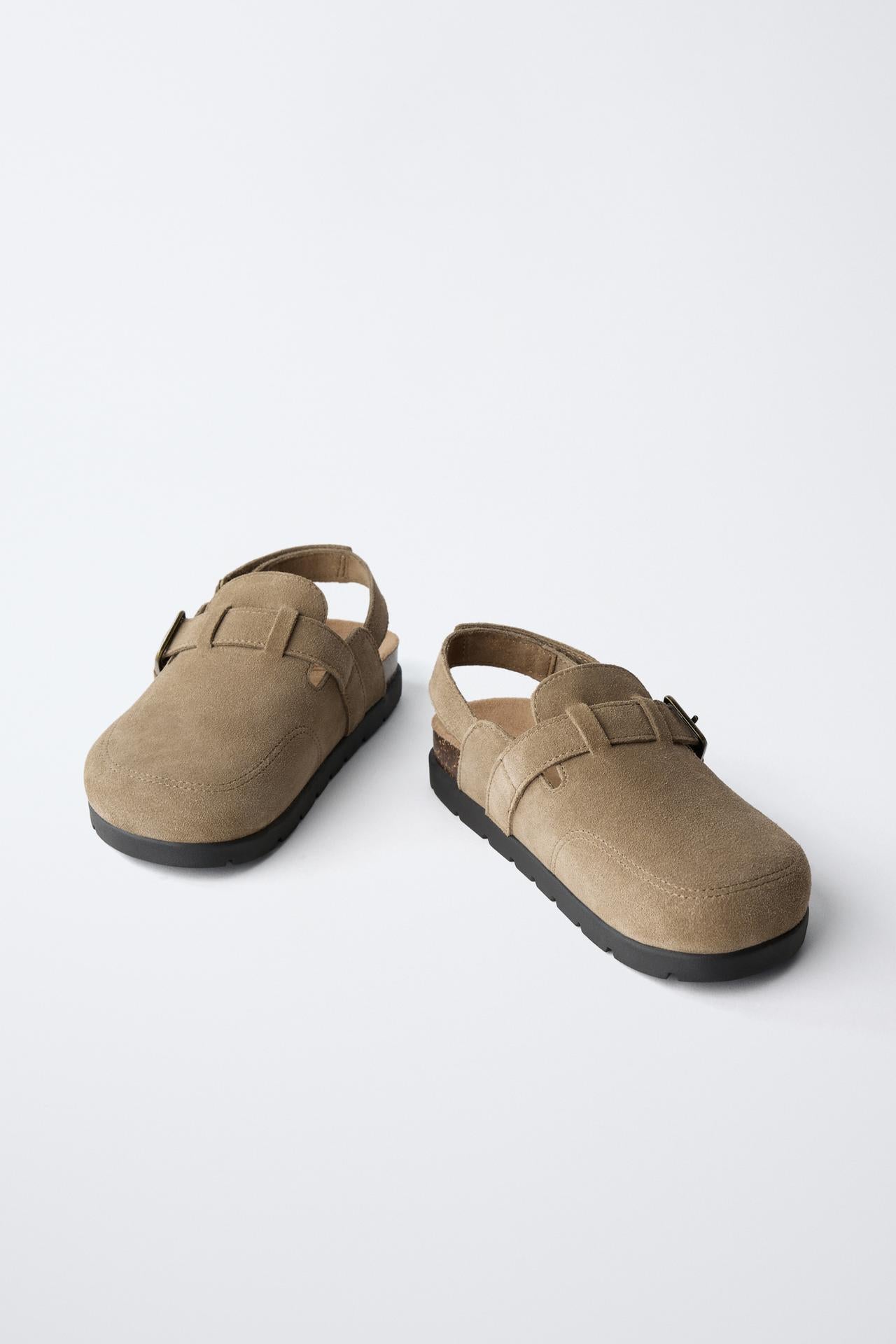 CORK FOOTBED SANDALS - BROWN