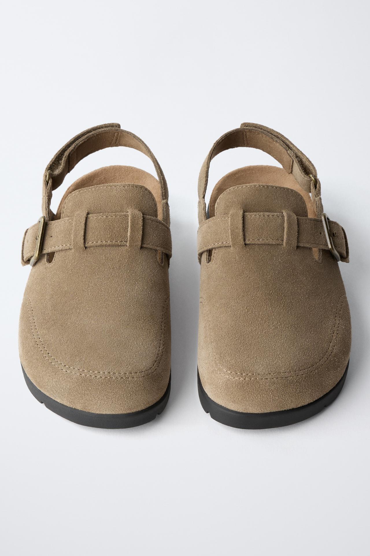 CORK FOOTBED SANDALS - BROWN