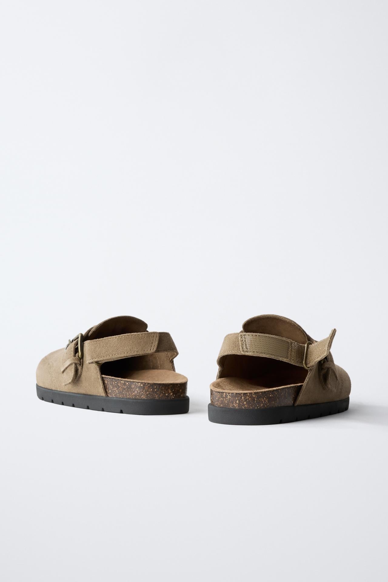 CORK FOOTBED SANDALS - BROWN