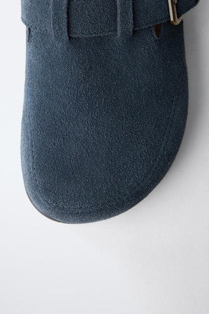 CORK FOOTBED SANDALS - NAVY