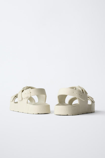 BY THE POOL SANDALS - CREAM