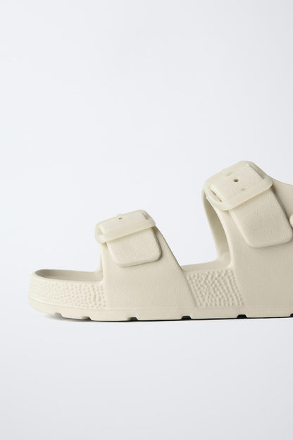 BY THE POOL SANDALS - CREAM