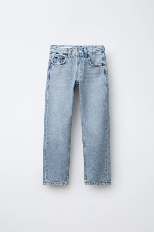 STRAIGHT LEG JEANS - BLUE