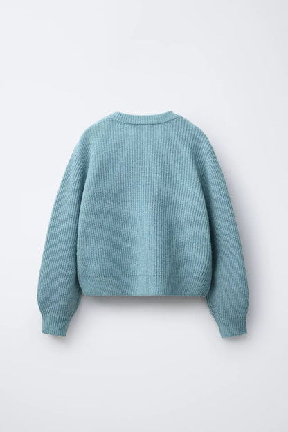 HEAVY KNIT JUMPER - TURQUOISE